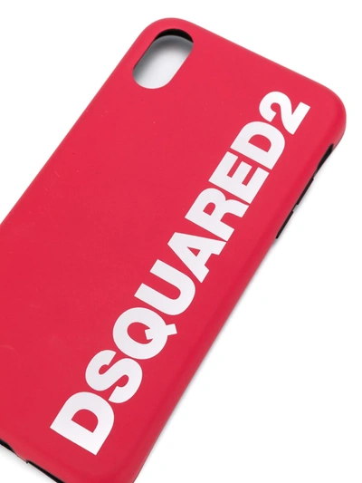 Shop Dsquared2 Logo Iphone X Case In Red