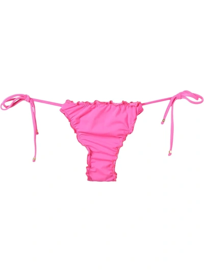Shop Amir Slama Ruffle Trim Bikini Bottom In Pink