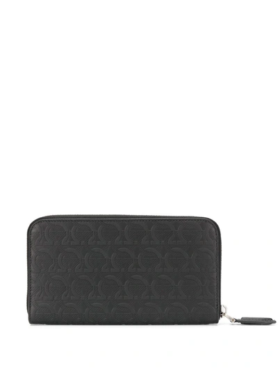 Shop Ferragamo Logo Wallet In Black