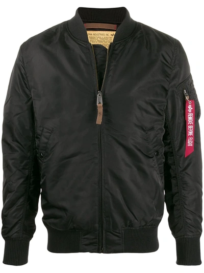Alpha Industries Ma-1 Bomber Jacket In Black