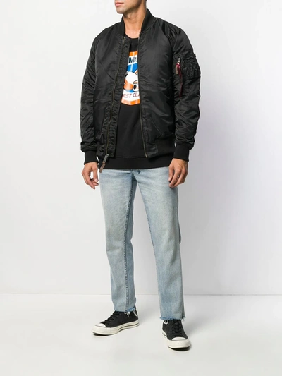 Shop Alpha Industries Ma-1 Flight Bomber Jacket In Black