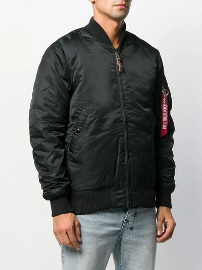 Shop Alpha Industries Ma-1 Flight Bomber Jacket In Black