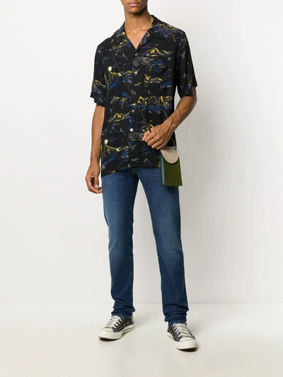 Shop Ps By Paul Smith Patterned Short-sleeve Shirt In Black
