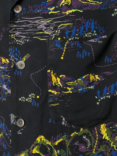 Shop Ps By Paul Smith Patterned Short-sleeve Shirt In Black