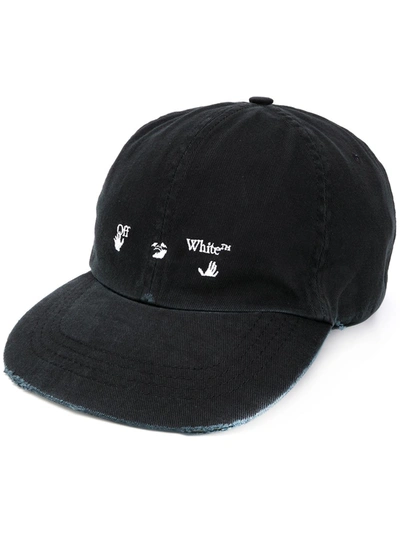 Shop Off-white Logo-print Cap In Black