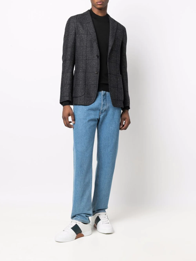 Barba Napoli Crew-neck Knit Jumper In Schwarz