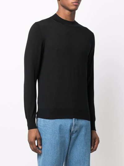 Barba Napoli Crew-neck Knit Jumper In Schwarz