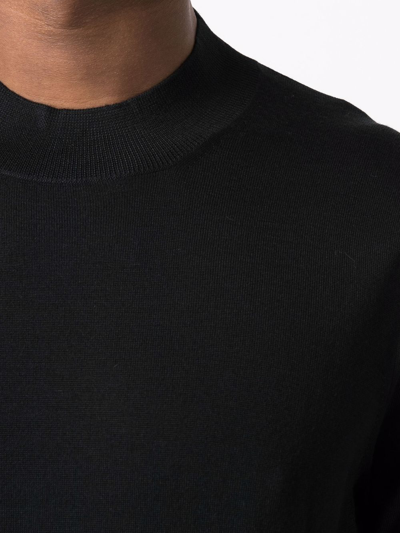 Shop Barba Crew-neck Knit Jumper In Schwarz