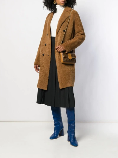 Shop Inès & Maréchal Double-breasted Coat In Neutrals