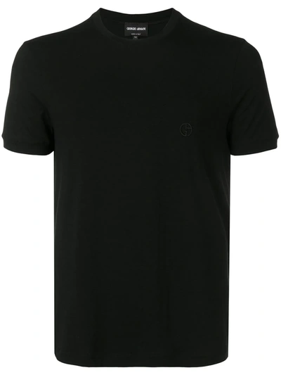 GIORGIO ARMANI SLIM FIT T-SHIRT - 黑色