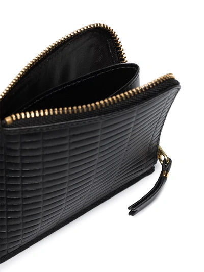 Shop Comme Des Garçons Textured Leather Wallet In Black