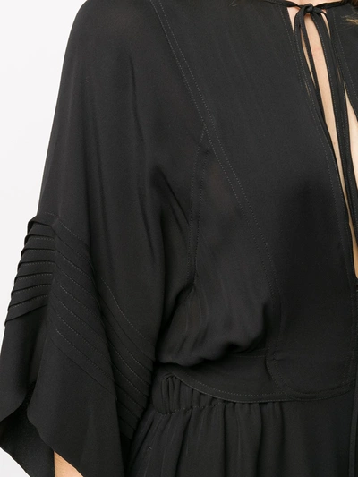 Shop Dsquared2 Plunge Neck Tunic Dress In Black