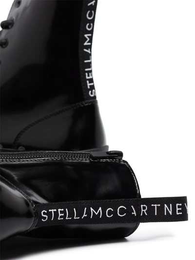 Shop Stella Mccartney Trace Lace-up Ankle Boots In Black