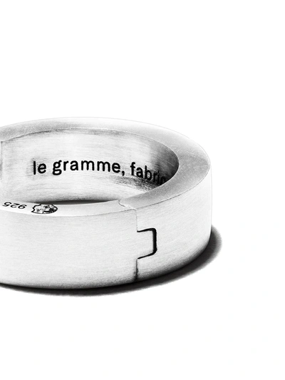 Shop Le Gramme 11/10g Ribbon Earring In Silver
