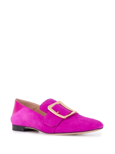 Shop Bally Janelle Loafers In Purple