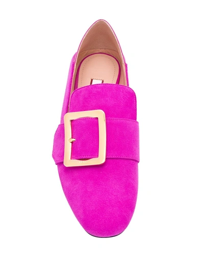 Shop Bally Janelle Loafers In Purple