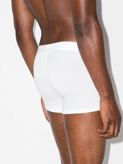 Shop Zimmerli Logo-band Boxer Shorts In White