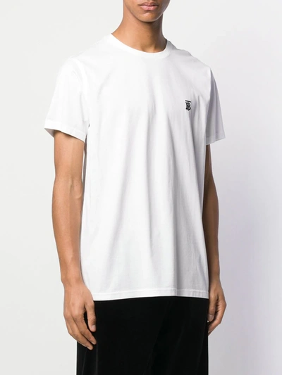 Parker Logo-embroidered Cotton-blend T-shirt In White