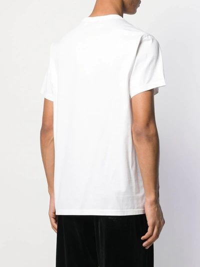 Burberry Parker Logo-embroidered Cotton-blend T-shirt In White