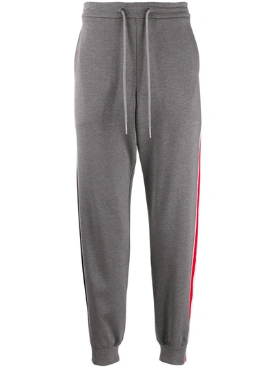 Shop Thom Browne Interlock Rwb Stripe Track Pants In Grey