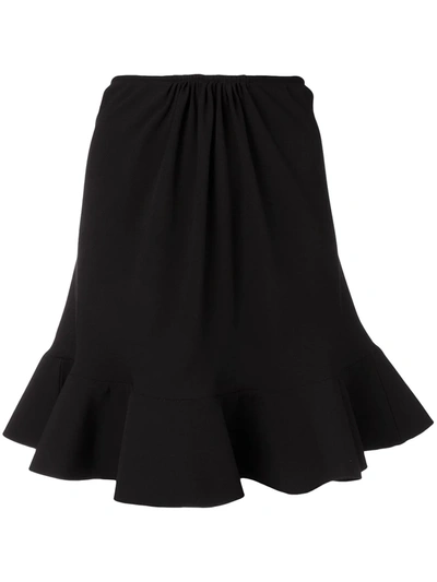 Shop Chloé High-waisted Ruffle Skirt In Black