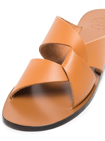 Shop Atp Atelier Allai Cutout Sandals In Brown