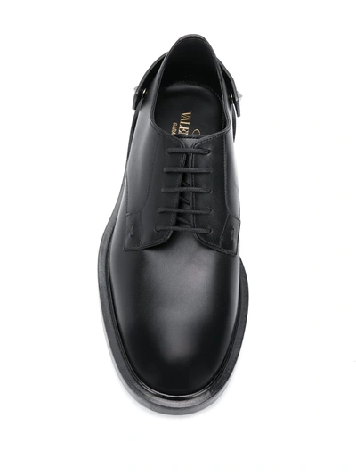 Shop Valentino Rockstud Derby Shoes In Black