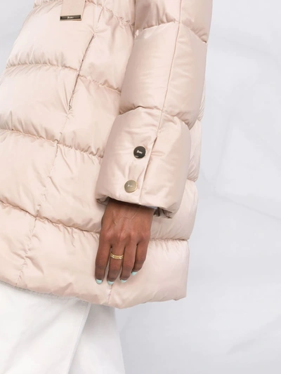 Herno Mid-length Padded Coat In Neutrals