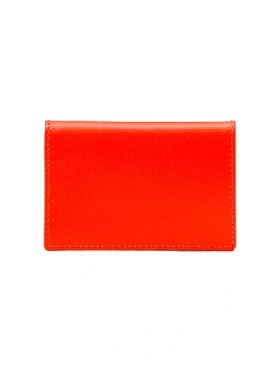 Shop Comme Des Garçons Fluorescent Orange Leather Wallet
