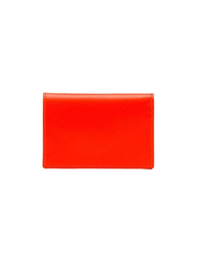 Shop Comme Des Garçons Fluorescent Orange Leather Wallet