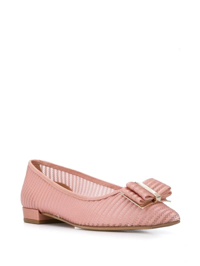 Shop Ferragamo Vara Ballerina Shoes In Pink