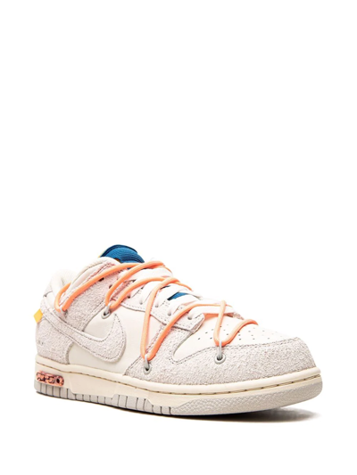 Shop Nike X Off-white Dunk Low "lot 19" Sneakers In Grey