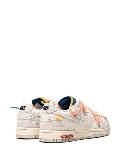 Shop Nike X Off-white Dunk Low "lot 19" Sneakers In Grey