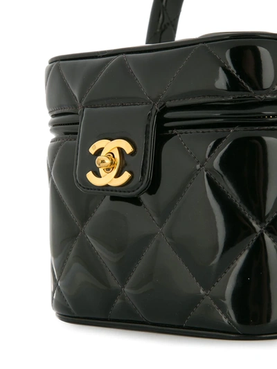 Pre-owned Chanel Vintage 古着cc绗缝化妆包 - 黑色 In Black