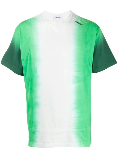 Ambush Tie Dye Paneled T-shirt Green In 5