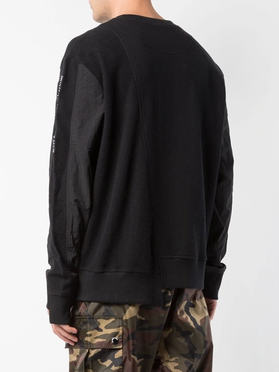 Shop Mostly Heard Rarely Seen Asymmetrical Seam Sweatshirt In Black