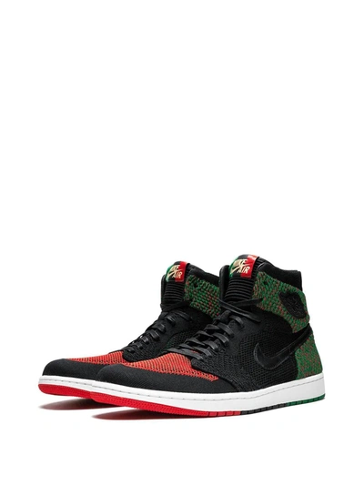 Shop Jordan Air  1 Retro High Flyknit Sneakers In Black