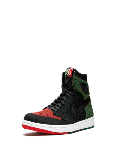 Shop Jordan Air  1 Retro High Flyknit Sneakers In Black