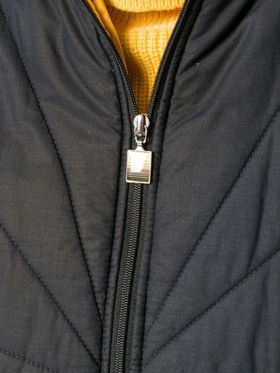 Pre-owned Pierre Cardin Vintage 1970's Standing Collar Gilet In Black