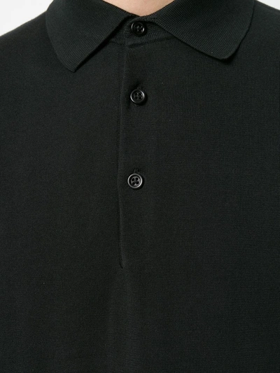 Shop Aspesi Slim Fit Polo Shirt In Black