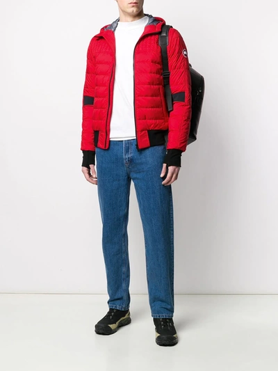 Shop Canada Goose Fitted Hooded Puffer Jacket In Red