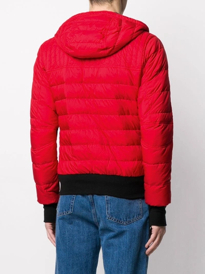 Shop Canada Goose Fitted Hooded Puffer Jacket In Red