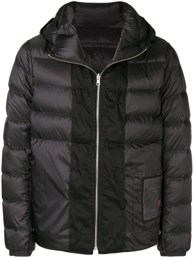 Shop Ten C Padded Hooded Jacket In Black