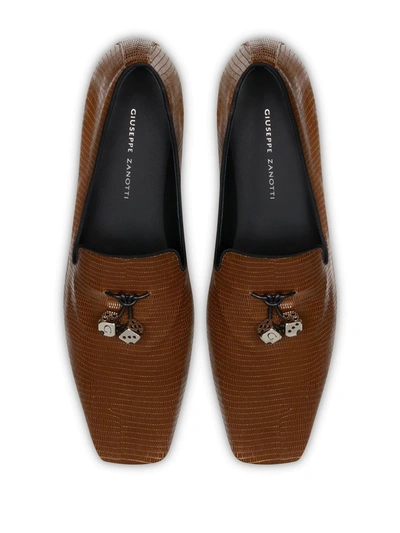 Shop Giuseppe Zanotti Elio Dice Loafers In Brown