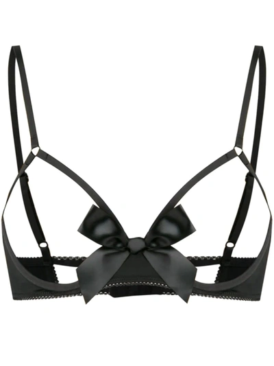 Shop Maison Close Le Petit Secret Cupless Bra In Black