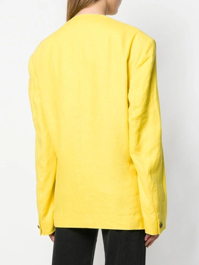 Pre-owned Versace 1980's Zip-front Jacket In Yellow