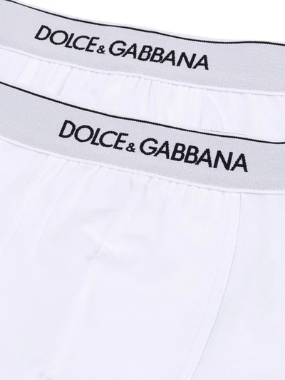 Dolce & Gabbana Logo-waistband Boxer Briefs (pack Of Two) In White