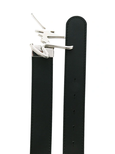 Shop Giuseppe Zanotti Logo Embellished Belt In Black