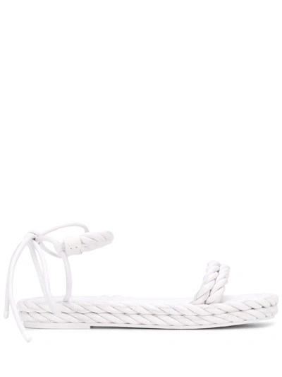 Shop Valentino The Rope Sandals In White