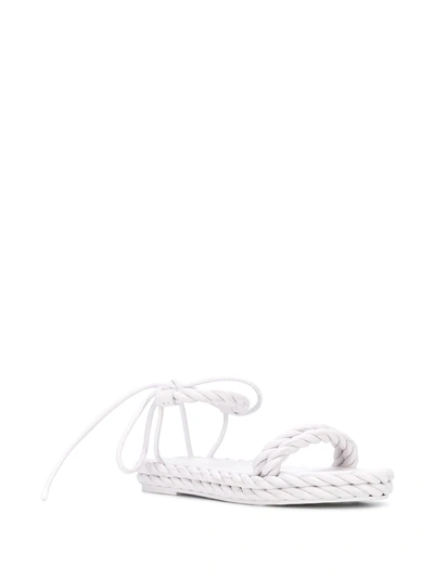 Shop Valentino The Rope Sandals In White